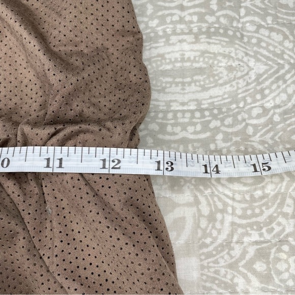 Free People Movement Tan Brown Faux Suede Sleeveless Romper Small NWT - Picture 8 of 10